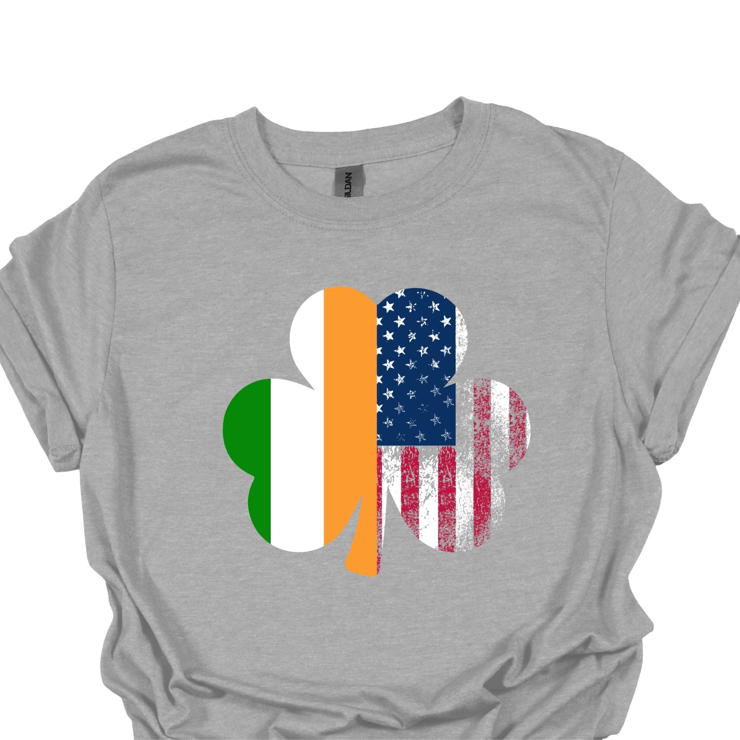Irish American Shamrock Shirt – USA & Ireland Flag St. Patrick’s Day
