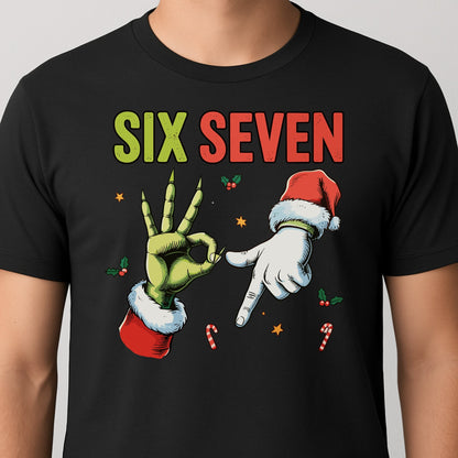 Funny Christmas “Six Seven” Hand Gesture - Holiday Humor