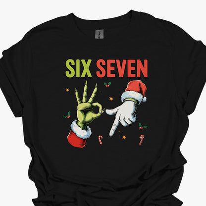 Funny Christmas “Six Seven” Hand Gesture - Holiday Humor