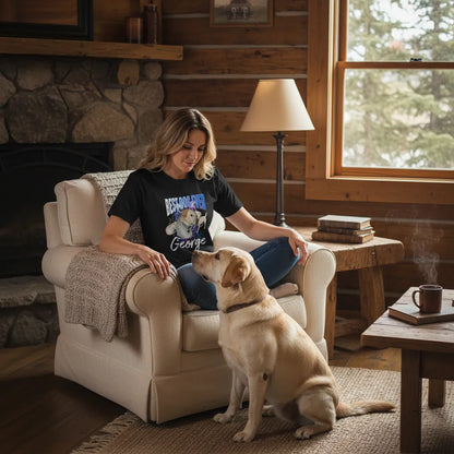 Personalized 3-Photo Pet Shirt – Custom Name & Top Text “Best Dog Ever” Tee