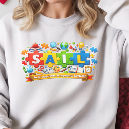 SAIL Awareness Apparel – Social Acquisition Interpersonal Language Shirt, Hoodie & Sweatshirt