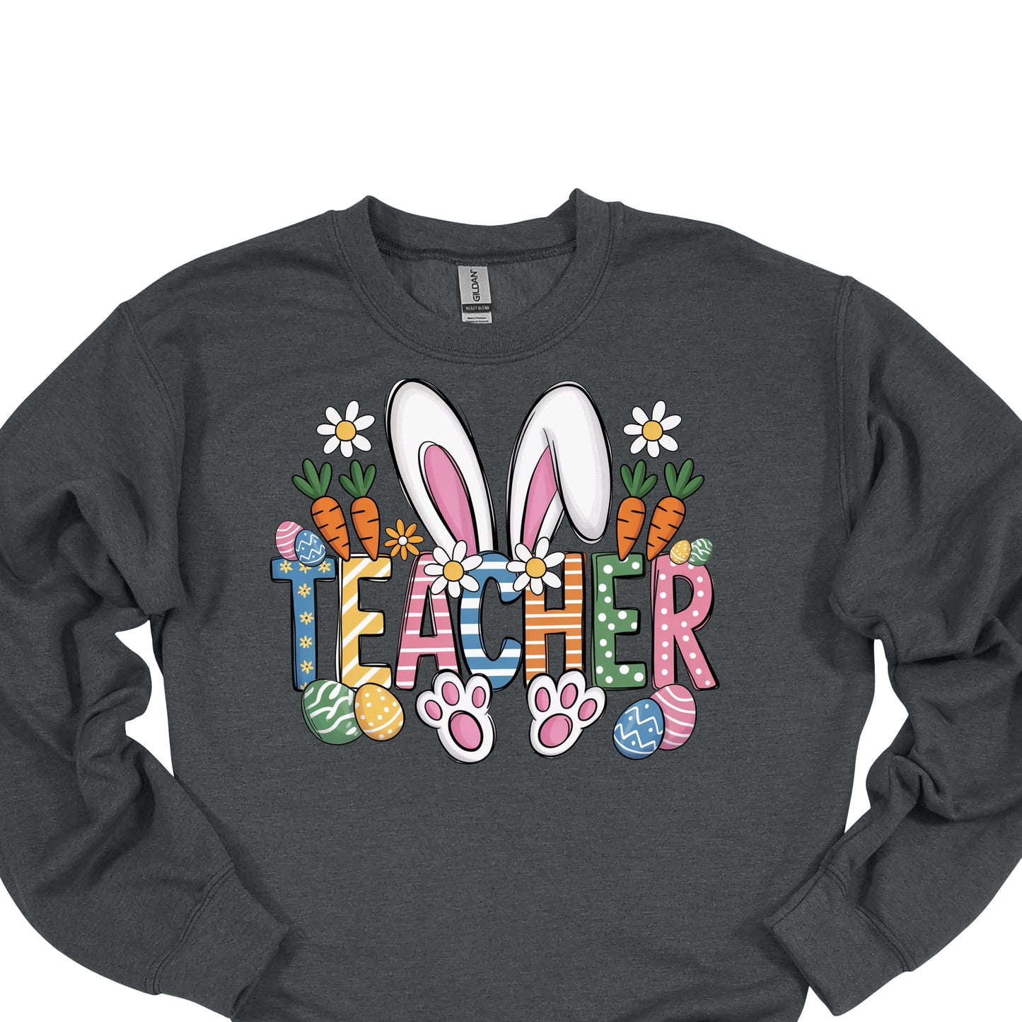 Easter Teacher Shirt – Bunny Ears & Colorful Spring Graphic Tee