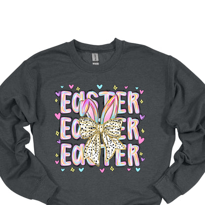 Easter Bunny Bow Shirt – Cute Pastel Easter Graphic Tee