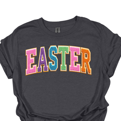 Easter Chenille Patch Sweatshirt – Colorful Spring Letter