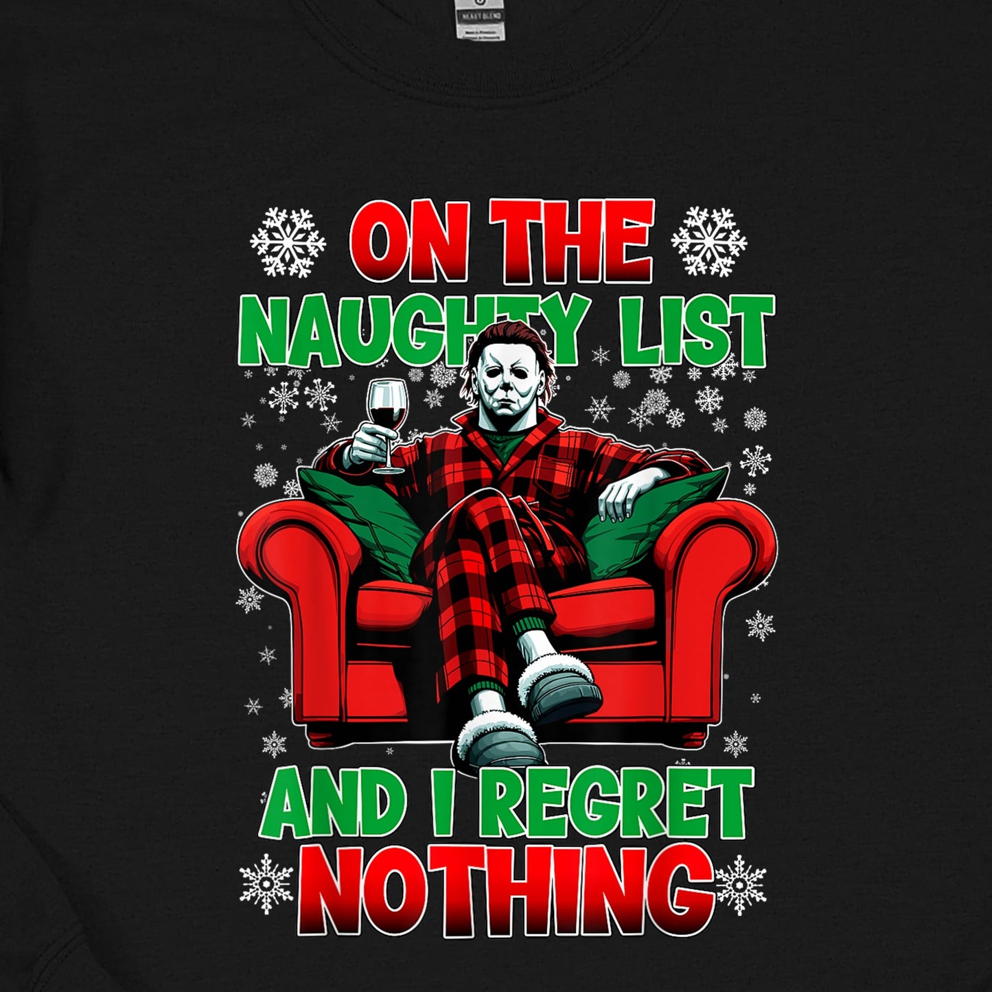 Naughty List Christmas Horror Youth - Funny Holiday Youth for Horror Fans