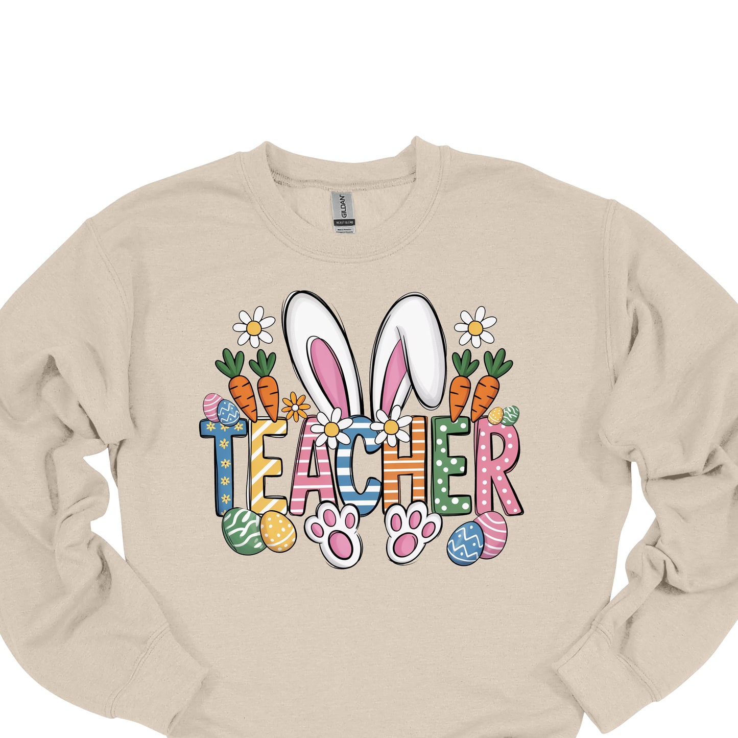 Easter Teacher Shirt – Bunny Ears & Colorful Spring Graphic Tee