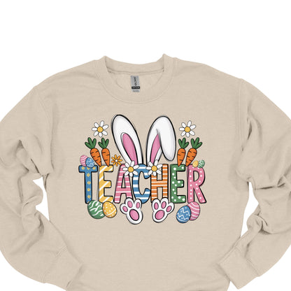 Easter Teacher Shirt – Bunny Ears & Colorful Spring Graphic Tee
