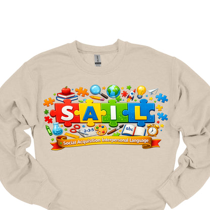 SAIL Awareness Apparel – Social Acquisition Interpersonal Language Shirt, Hoodie & Sweatshirt
