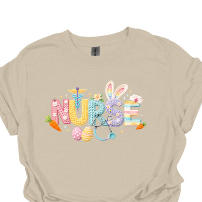 Nurse Easter Shirt – Cute Bunny & Pastel Medical Nurse Tee