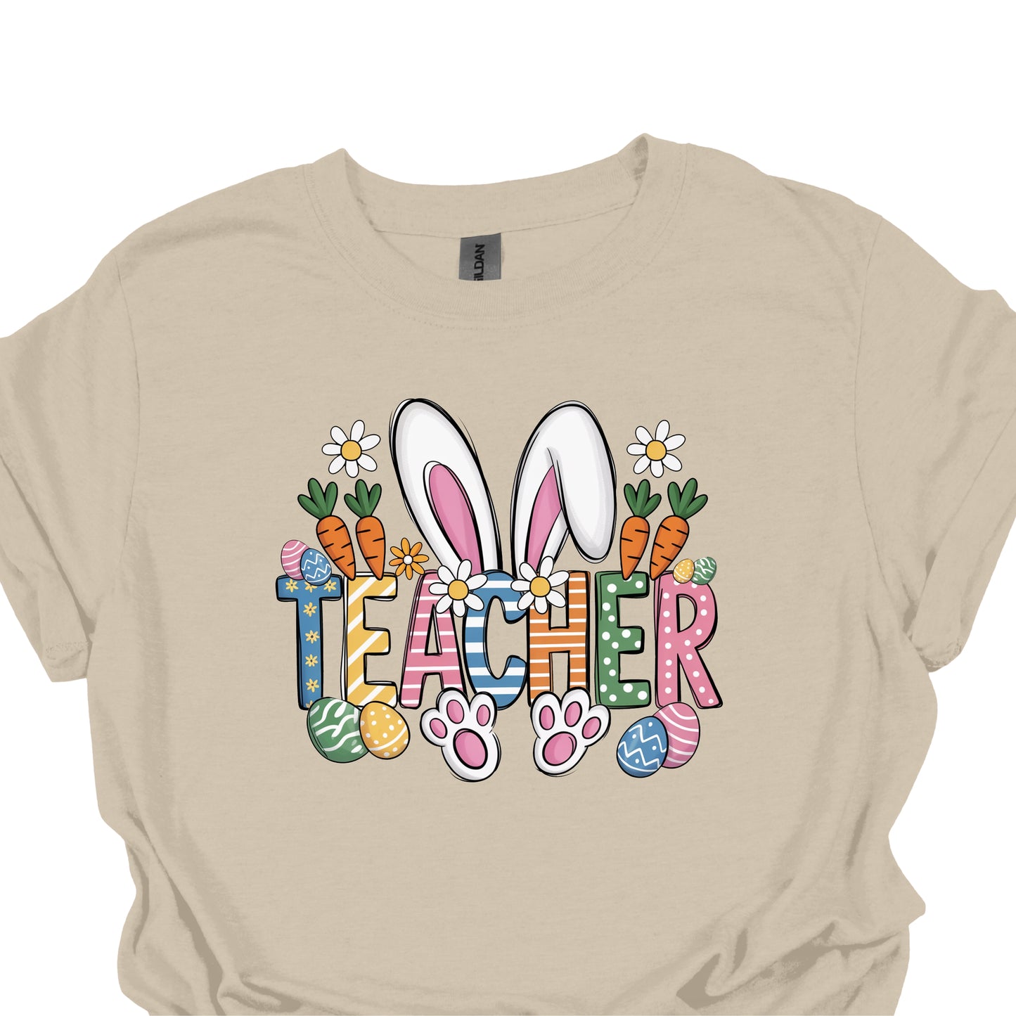 Easter Teacher Shirt – Bunny Ears & Colorful Spring Graphic Tee