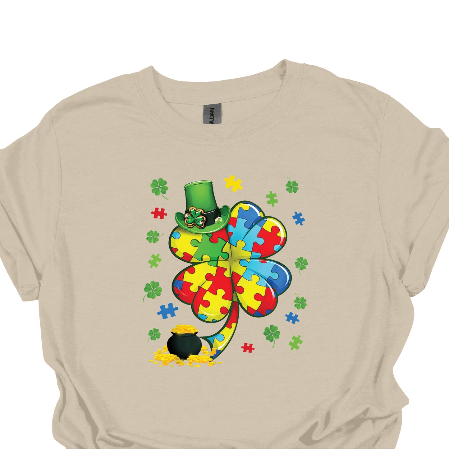 Autism Shamrock Shirt – St. Patrick’s Day Puzzle Clover