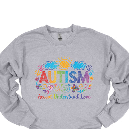 Autism Awareness Shirt – Accept Understand Love Rainbow