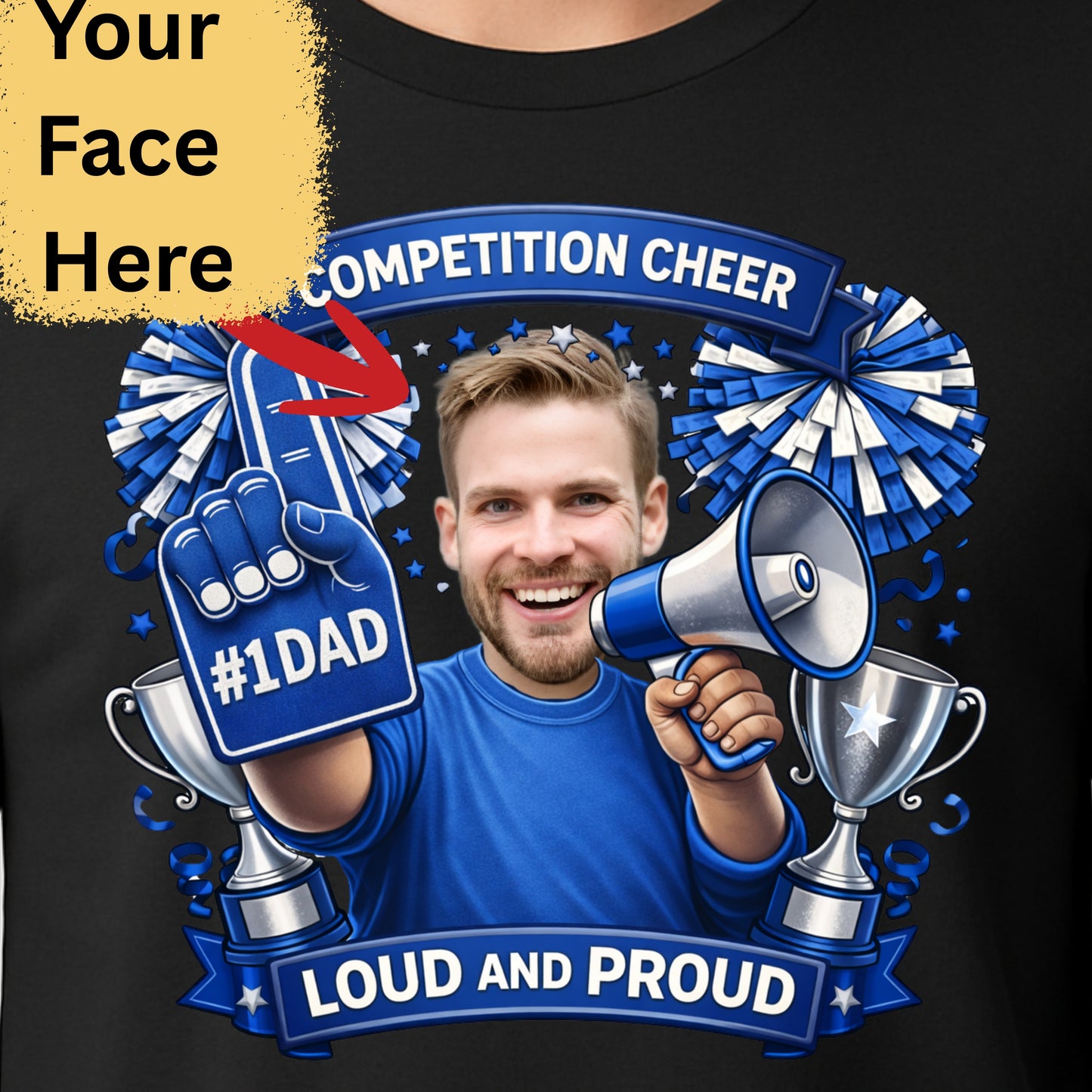 Ultimate Cheer Dad Shirt – Personalized with Your Photo