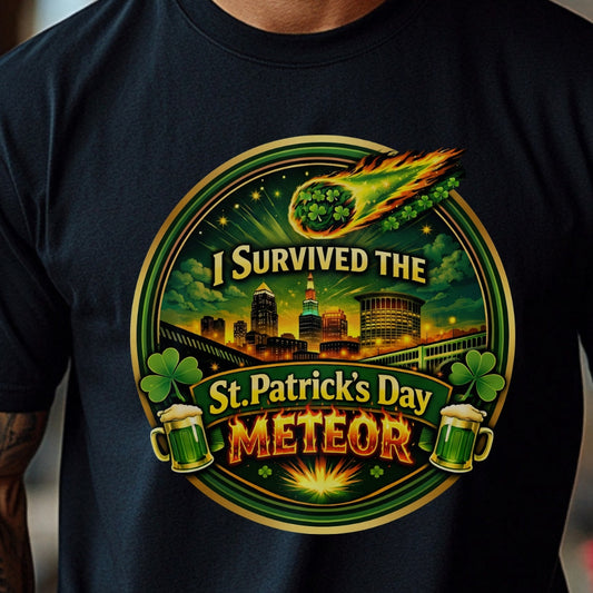 I Survived the St. Patrick’s Day Meteor Shirt – Funny Irish Beer Tee