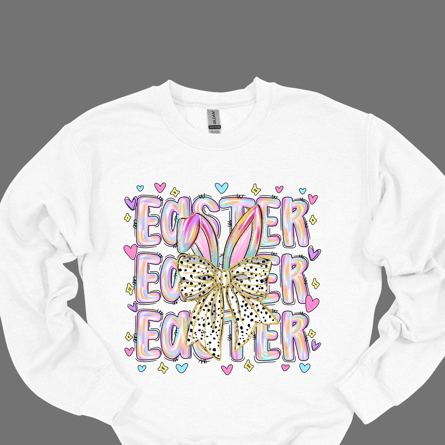 Easter Bunny Bow Shirt – Cute Pastel Easter Graphic Tee