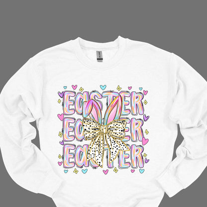 Easter Bunny Bow Shirt – Cute Pastel Easter Graphic Tee