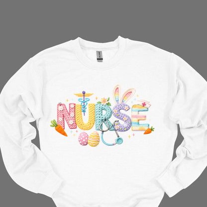 Nurse Easter Shirt – Cute Bunny & Pastel Medical Nurse Tee