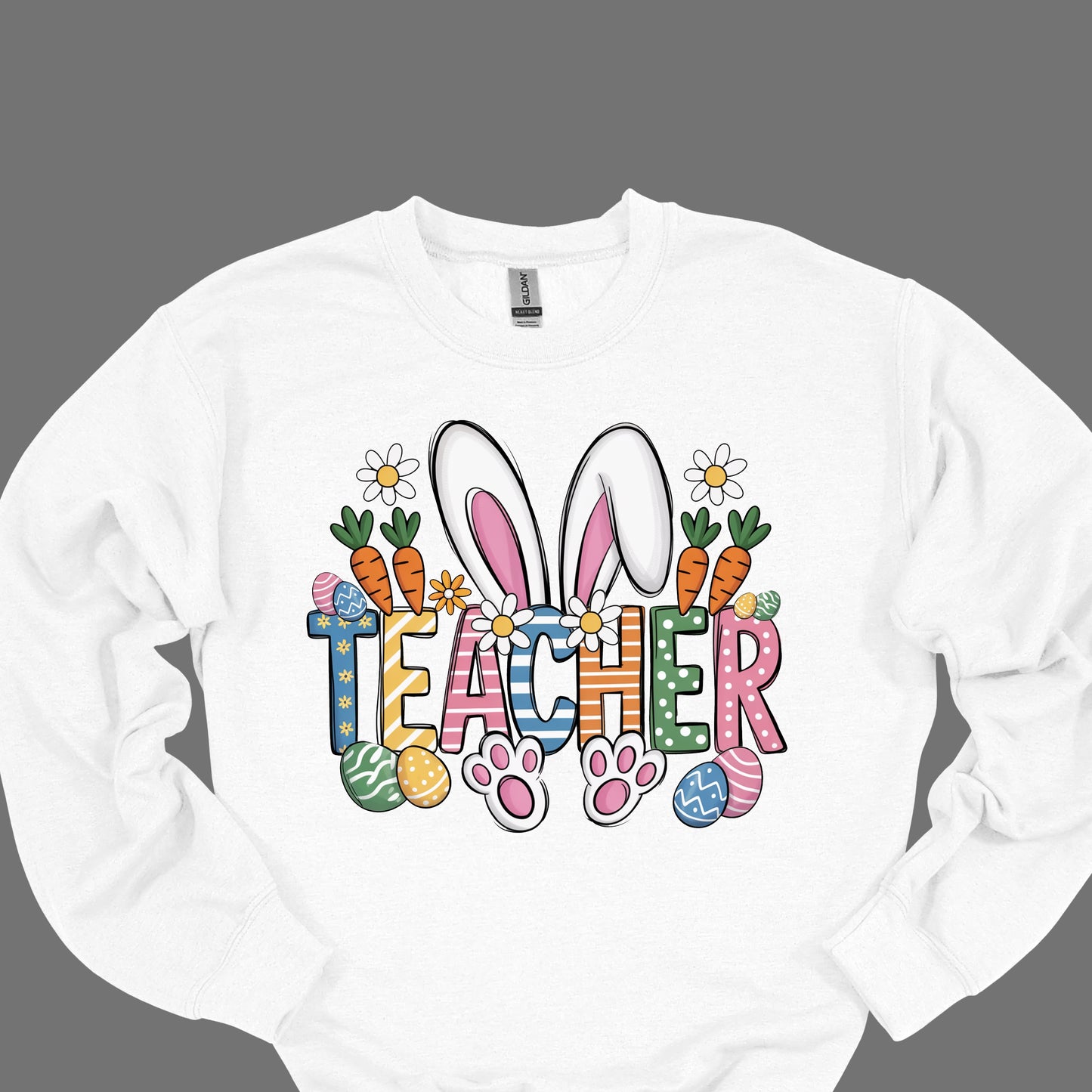 Easter Teacher Shirt – Bunny Ears & Colorful Spring Graphic Tee