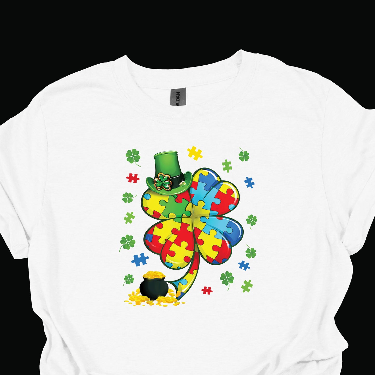 Autism Shamrock Shirt – St. Patrick’s Day Puzzle Clover