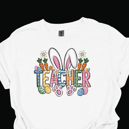 Easter Teacher Shirt – Bunny Ears & Colorful Spring Graphic Tee