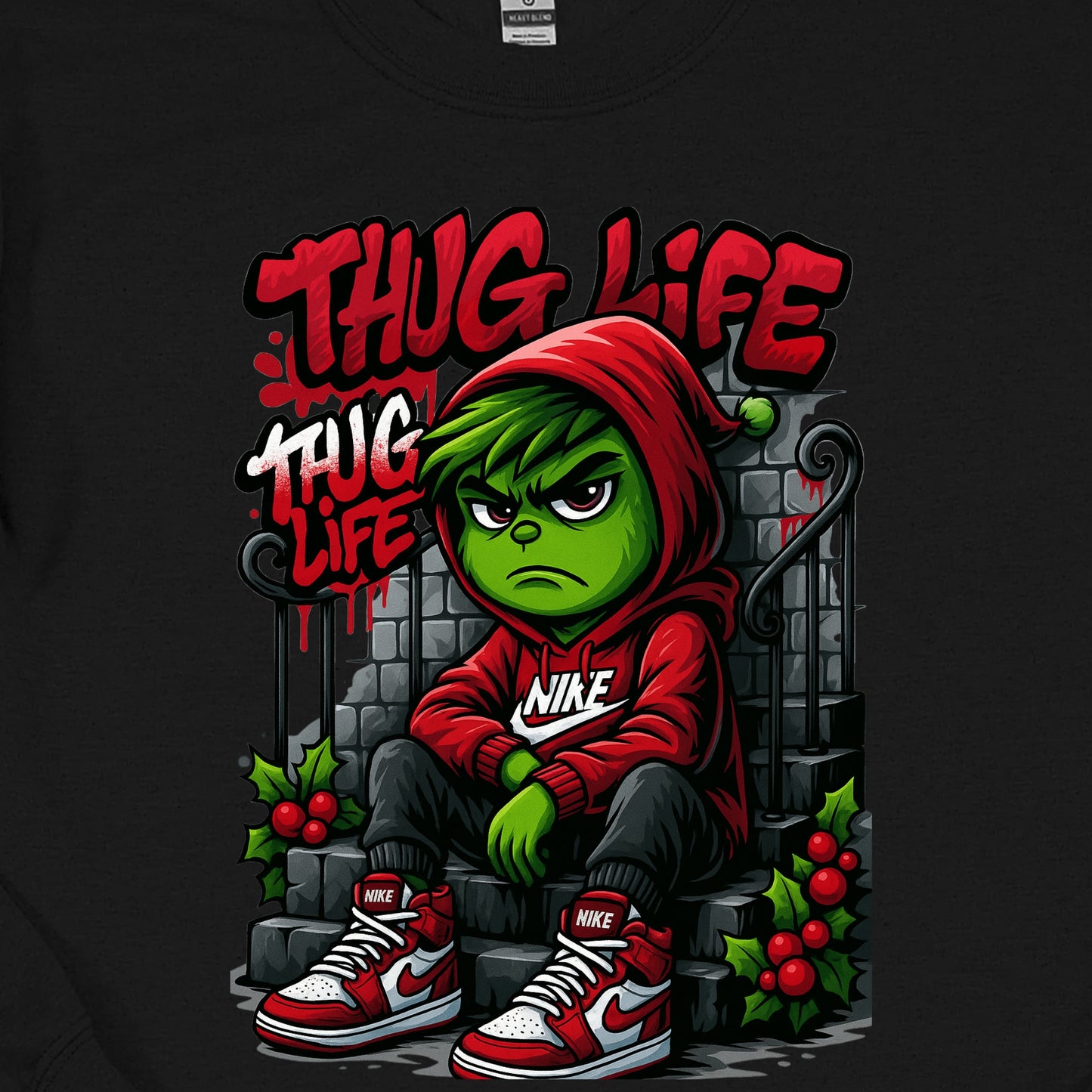 Thug Life Christmas Youth - Funny Grinch Family Holiday Youth