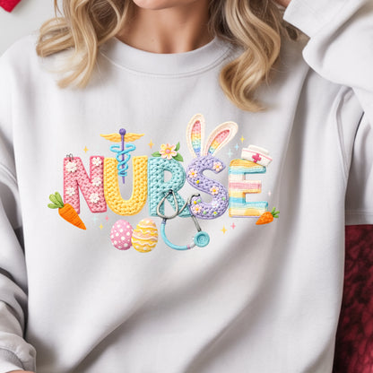 Nurse Easter Shirt – Cute Bunny & Pastel Medical Nurse Tee
