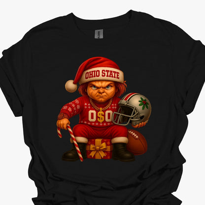 Ohio Christmas Grumpy Chucky Football - Funny Holiday Buckeye Fan
